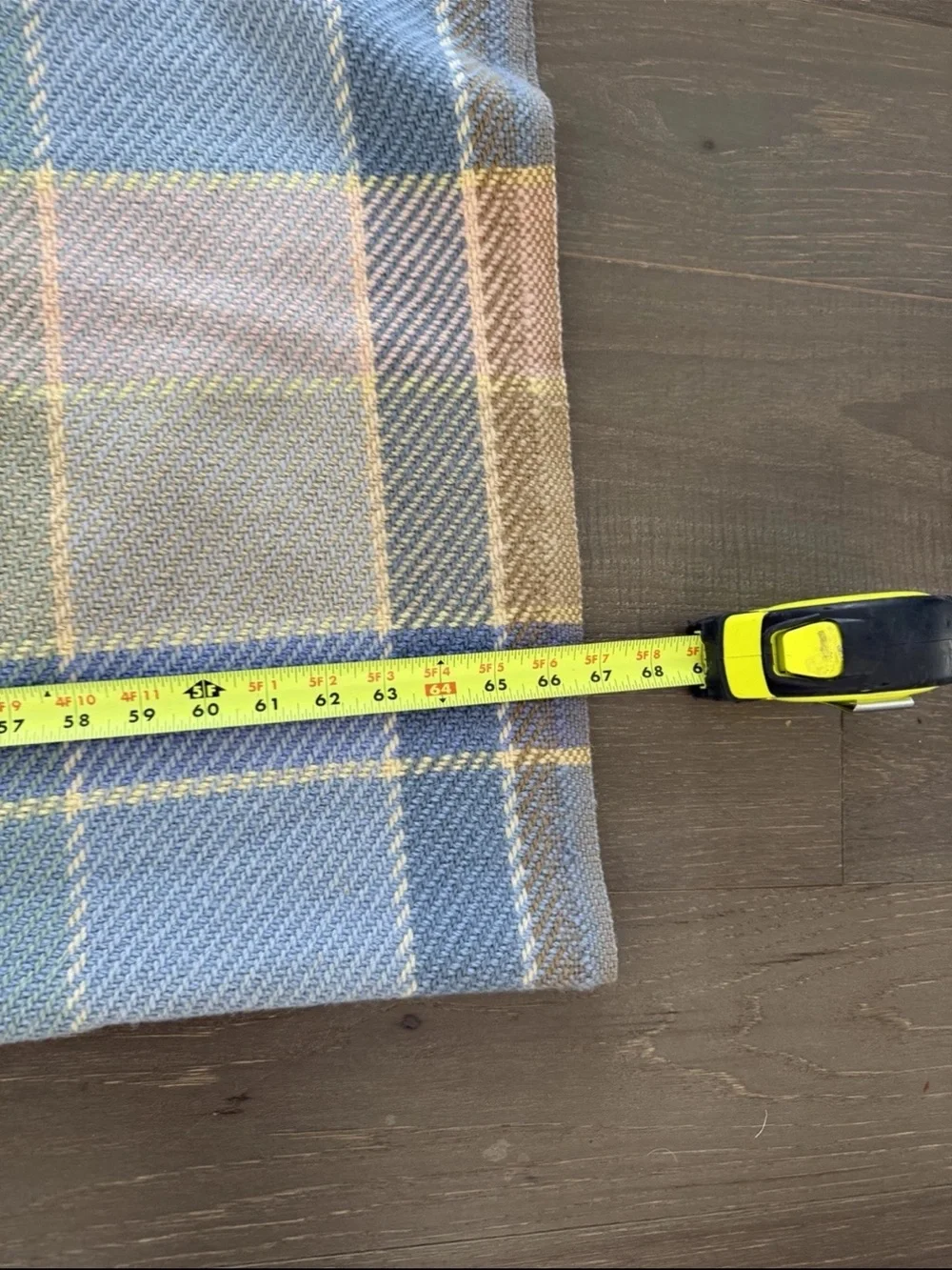 Vintage Pendleton pastel plaid throw blanket Wool